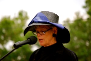 maggy speaking at our funeral for the river