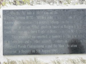 plaque at crash site